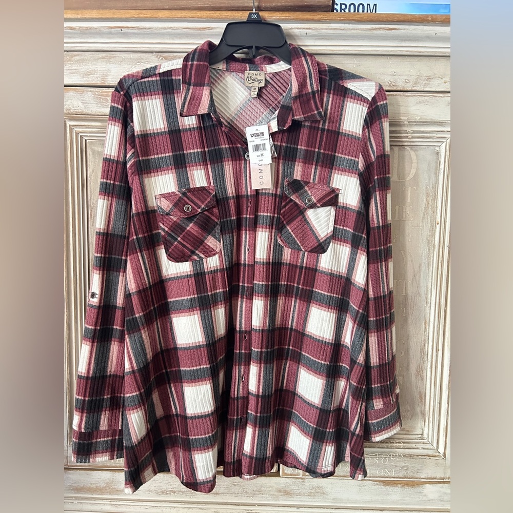 Woman’s soft stretch flannel like shirt